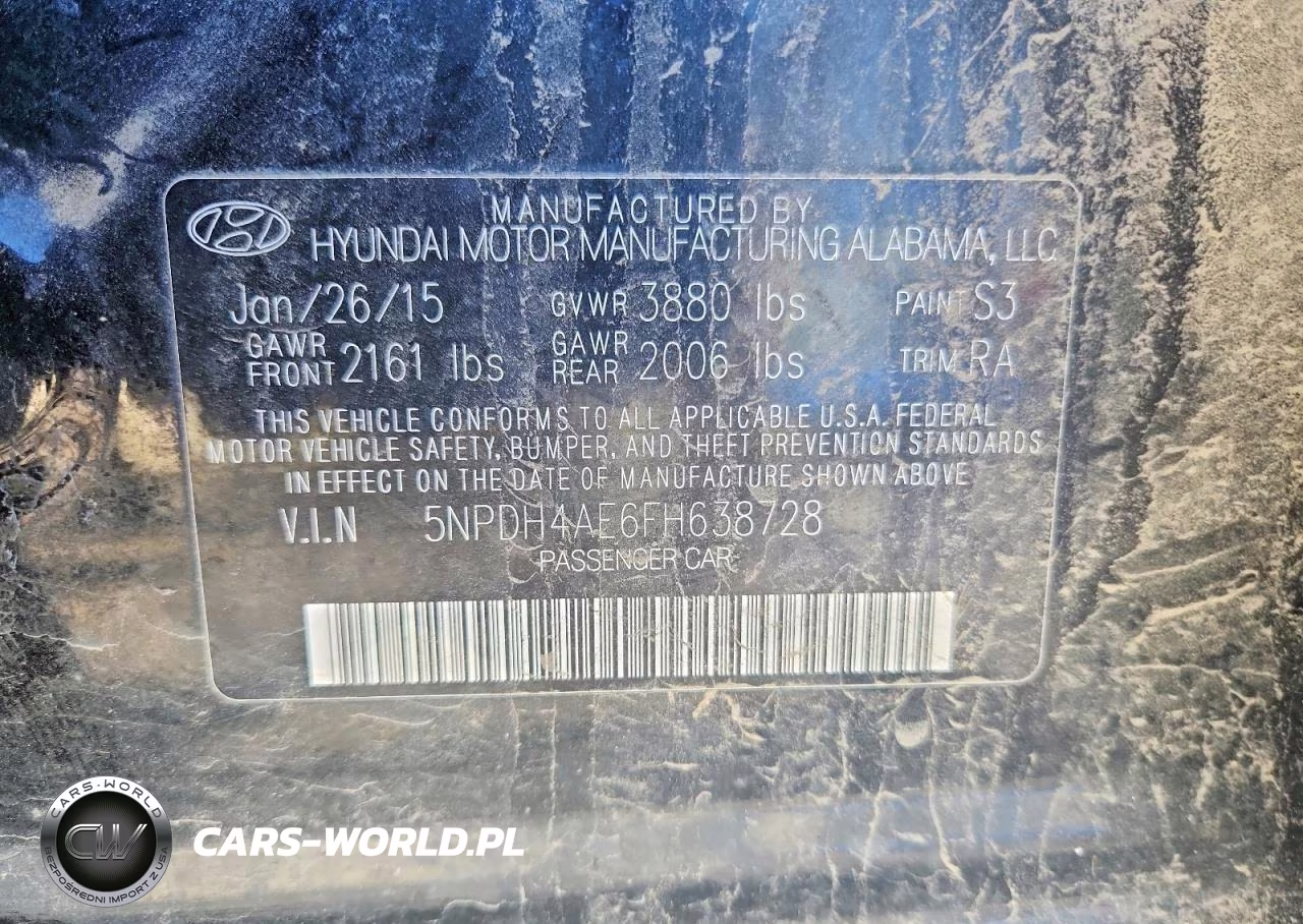2015 Hyundai Elantra Se VIN:5NPDH4AE6FH638728 - 12