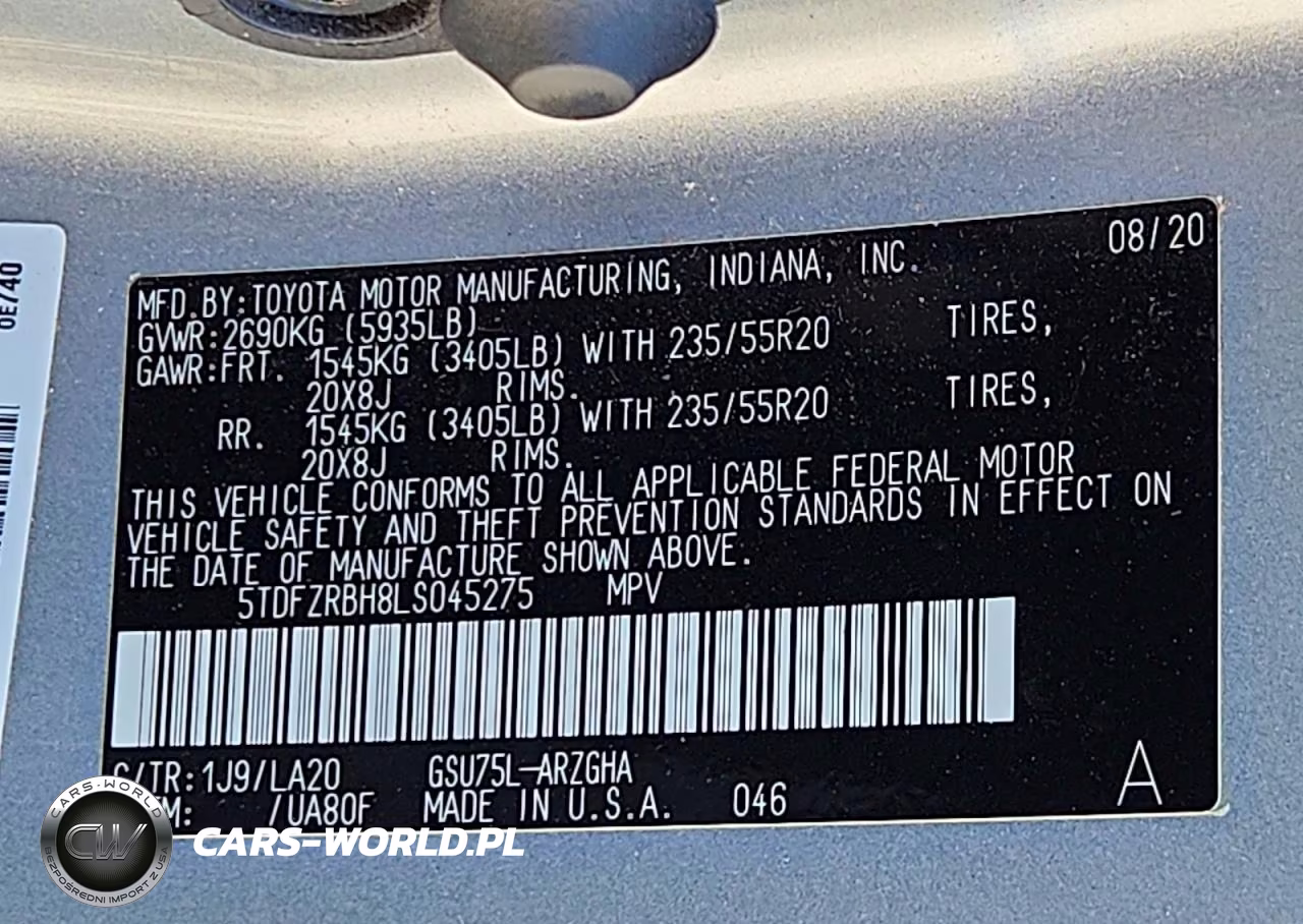 2020 Toyota Highlander Platinum VIN:5TDFZRBH8LS045275 - 14