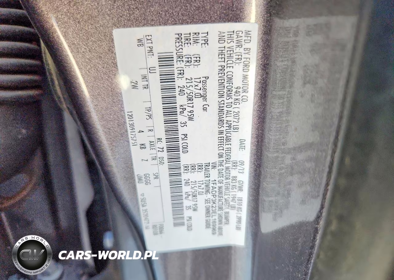 2014 Ford Focus Se VIN:1FADP3K23EL169969 - 12