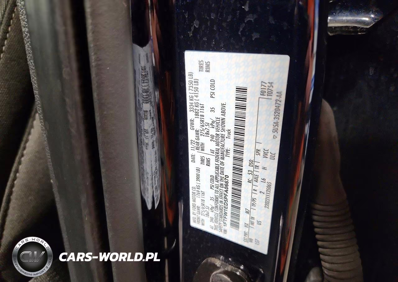 2023 Ford F150 Supercrew VIN:1FTFW1ED5PFA06670 - 13