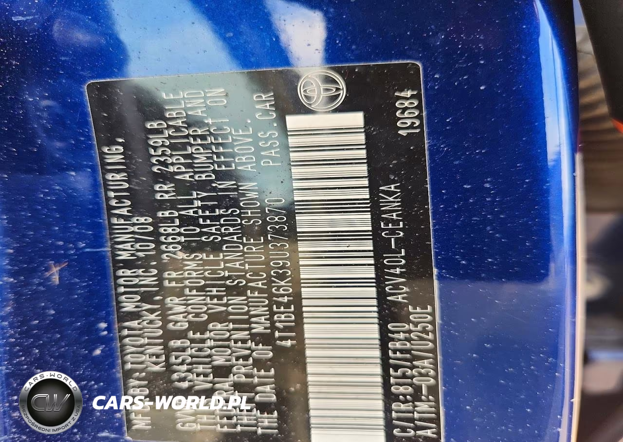 2009 Toyota Camry Base VIN:4T1BE46K39U373870 - 12