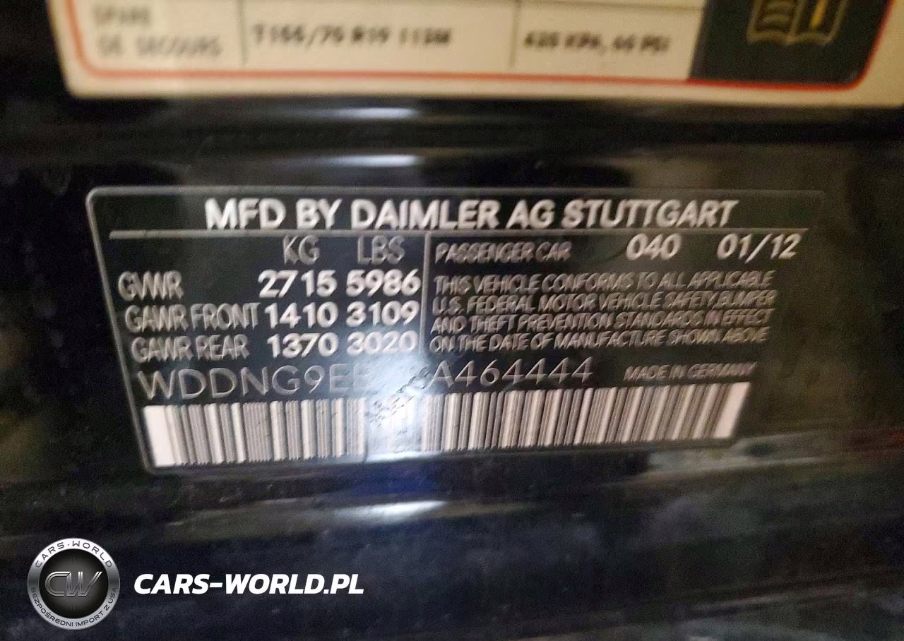 2012 Mercedes-Benz S 550 4Matic VIN:WDDNG9EB2CA464444 - 13