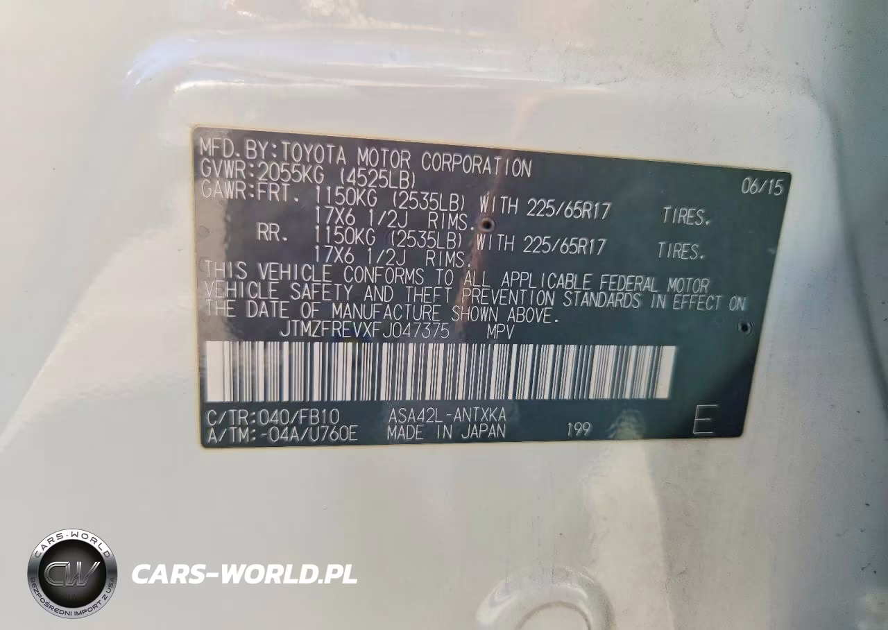2015 Toyota Rav4 Le VIN:JTMZFREVXFJ047375 - 13