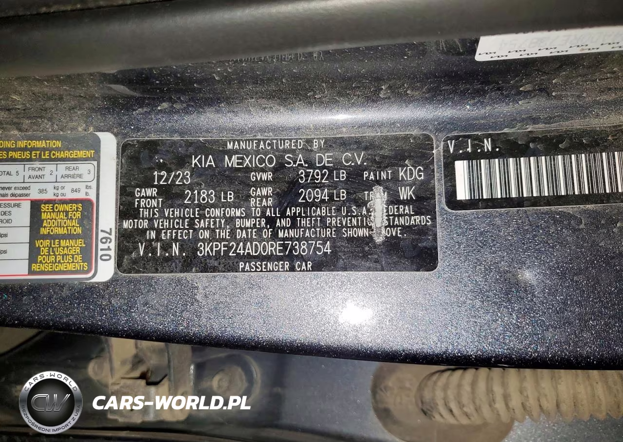 2024 Kia Forte Lxs VIN:3KPF24AD0RE738754 - 13