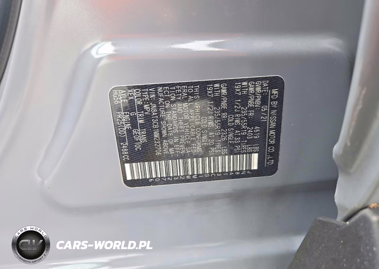 2021 Nissan Rogue Sl VIN:JN8AT3CB1MW232706 - 13