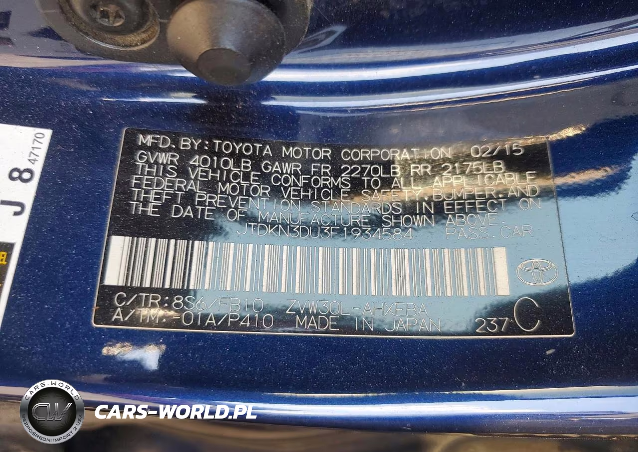 2015 Toyota Prius Two VIN:JTDKN3DU3F1934584 - 12