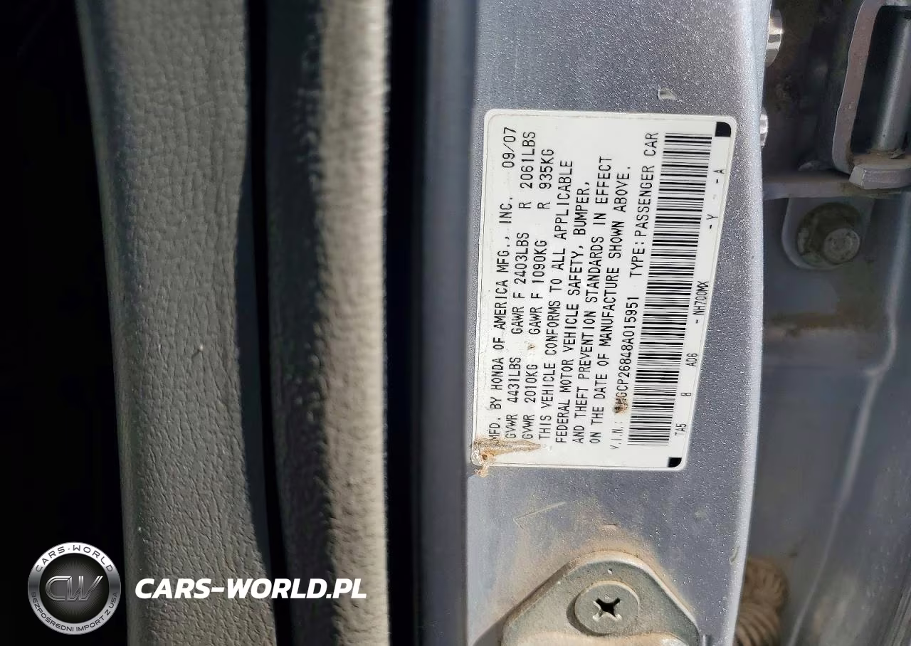 2008 Honda Accord Exl VIN:1HGCP26848A015951 - 12