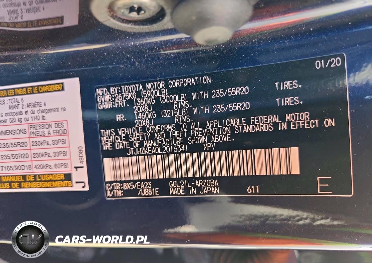 2020 Lexus Rx 350L VIN:JTJHZKEA0L2016341 - 13