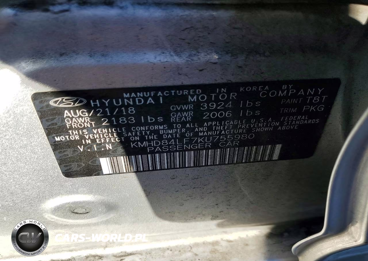 2019 Hyundai Elantra Sel VIN:KMHD84LF7KU755980 - 12