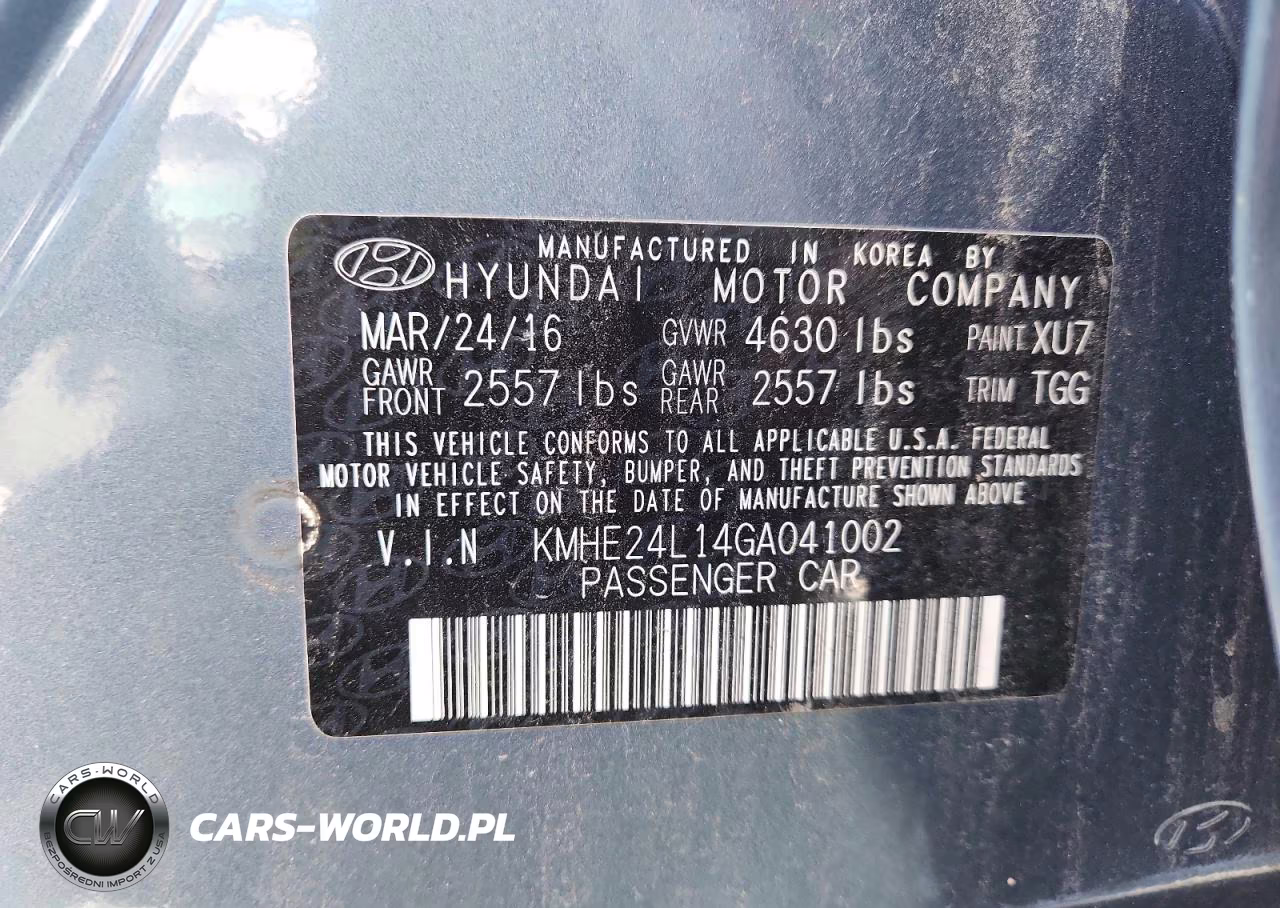 2016 Hyundai Sonata Hybrid Se VIN:KMHE24L14GA041002 - 13