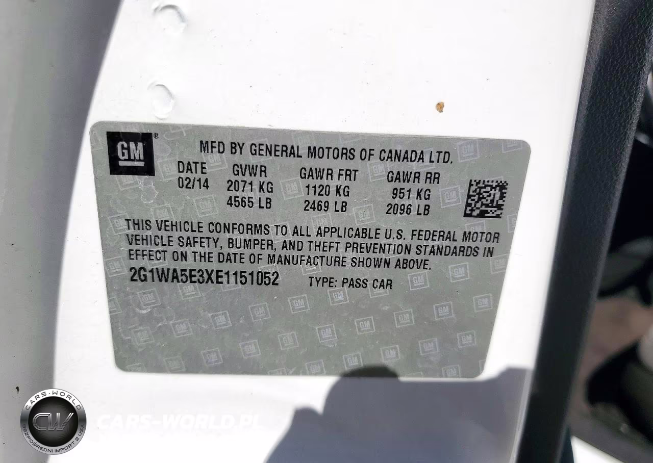 2014 Chevrolet Impala Limited Ls VIN:2G1WA5E3XE1151052 - 12
