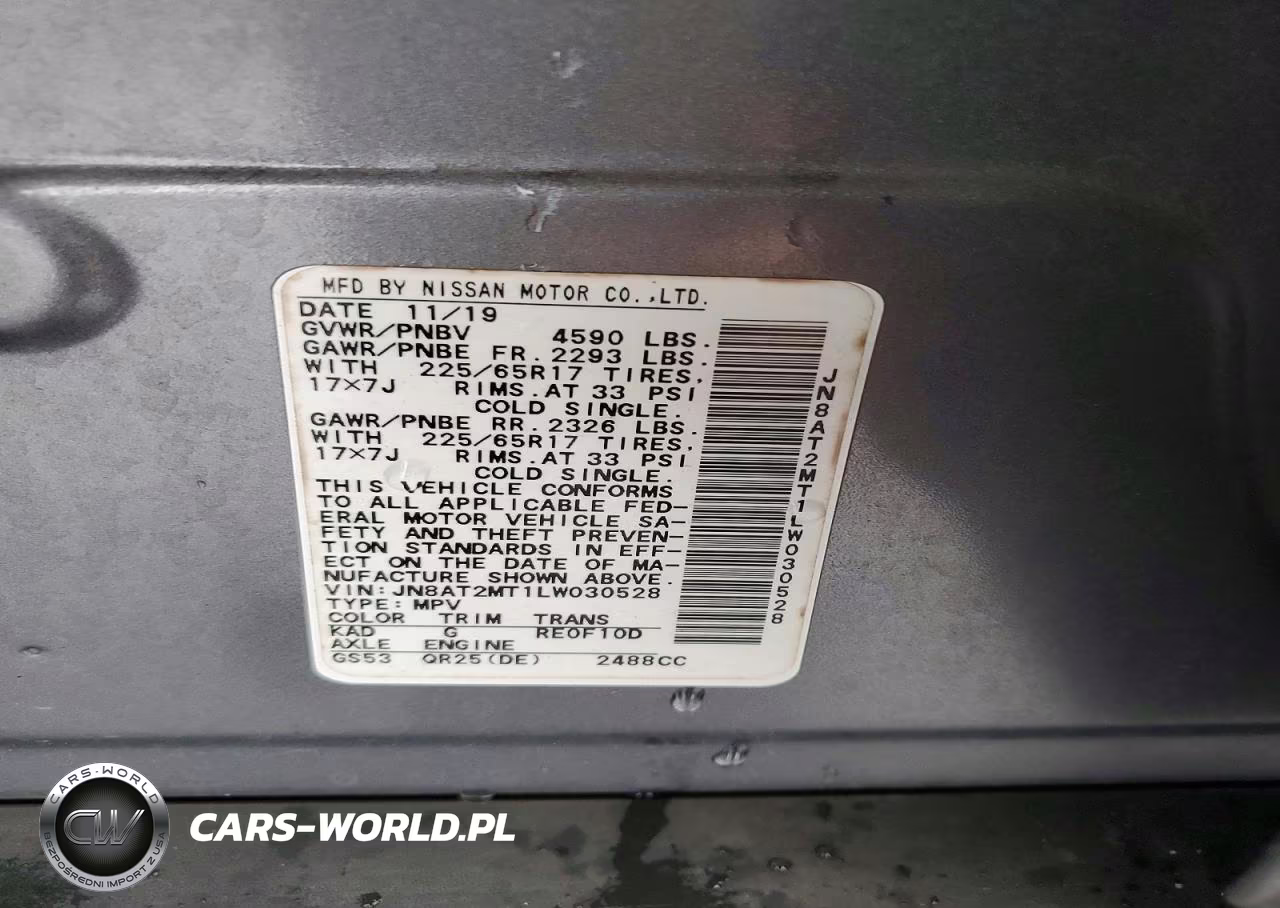 2020 Nissan Rogue Sv VIN:JN8AT2MT1LW030528 - 14