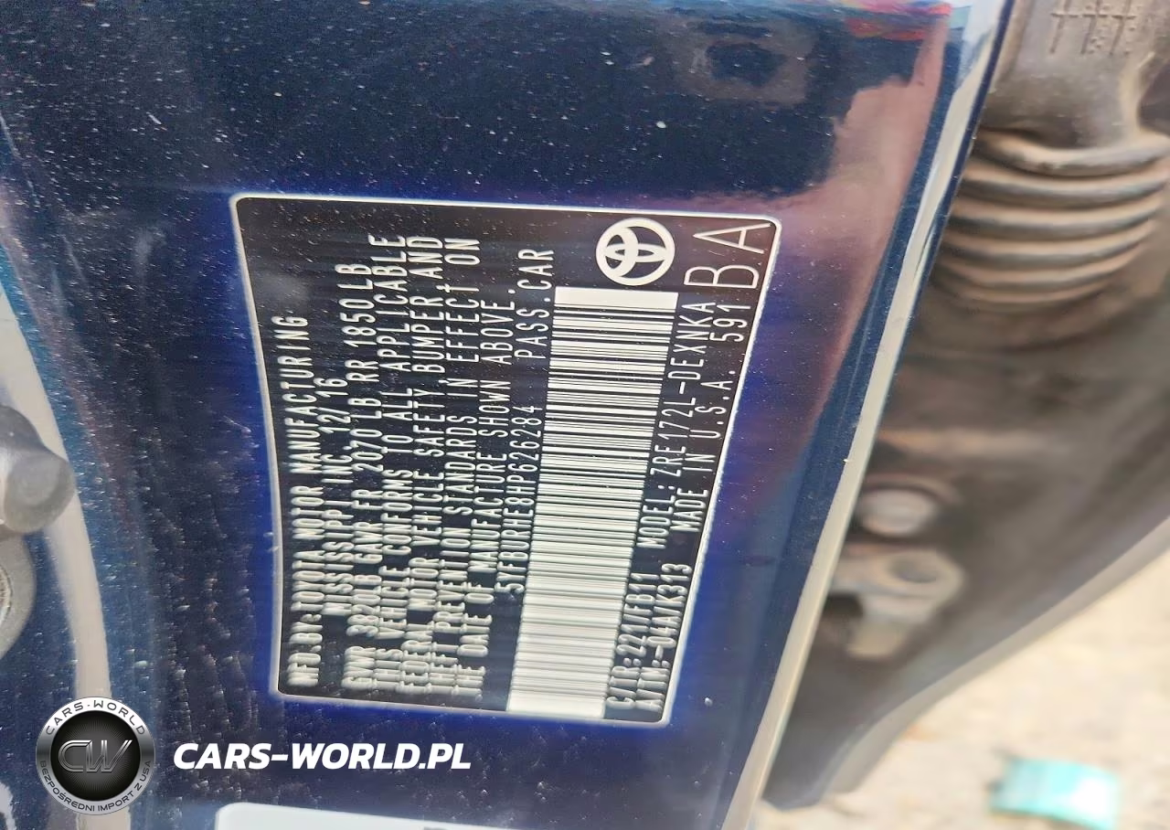 2017 Toyota Corolla Le VIN:5YFBURHE8HP626284 - 12