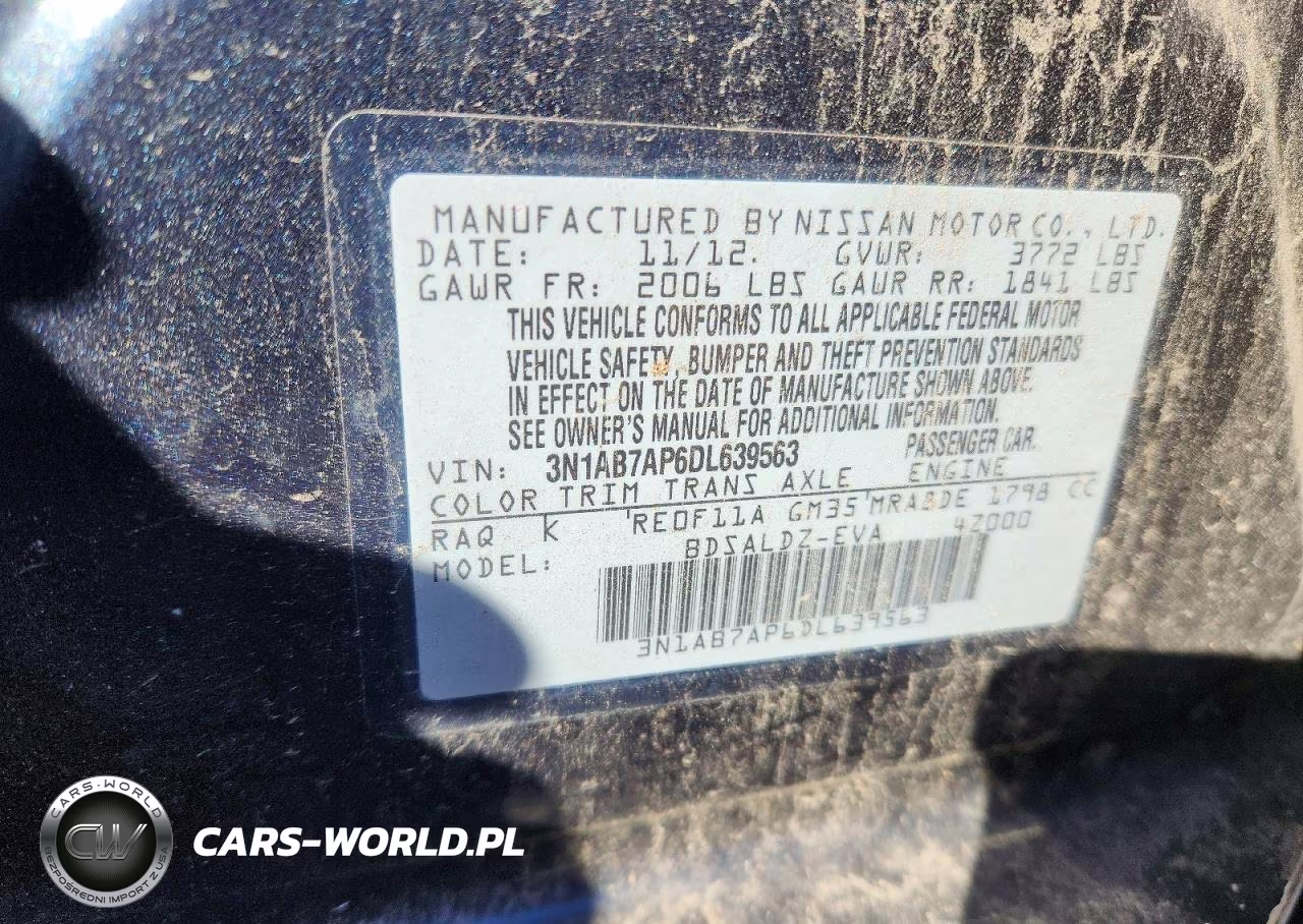 2013 Nissan Sentra S VIN:3N1AB7AP6DL639563 - 13