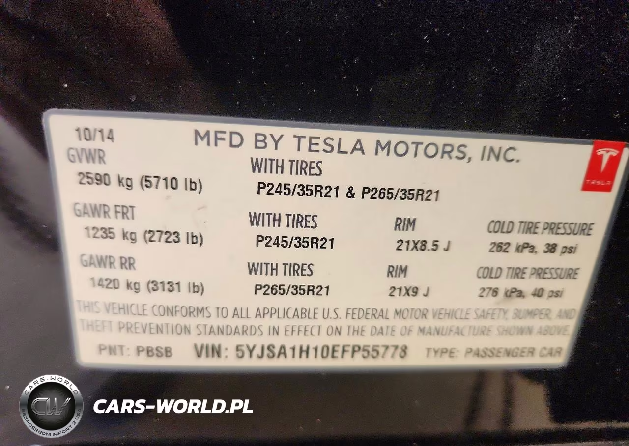 2014 Tesla Model S VIN:5YJSA1H10EFP55778 - 12