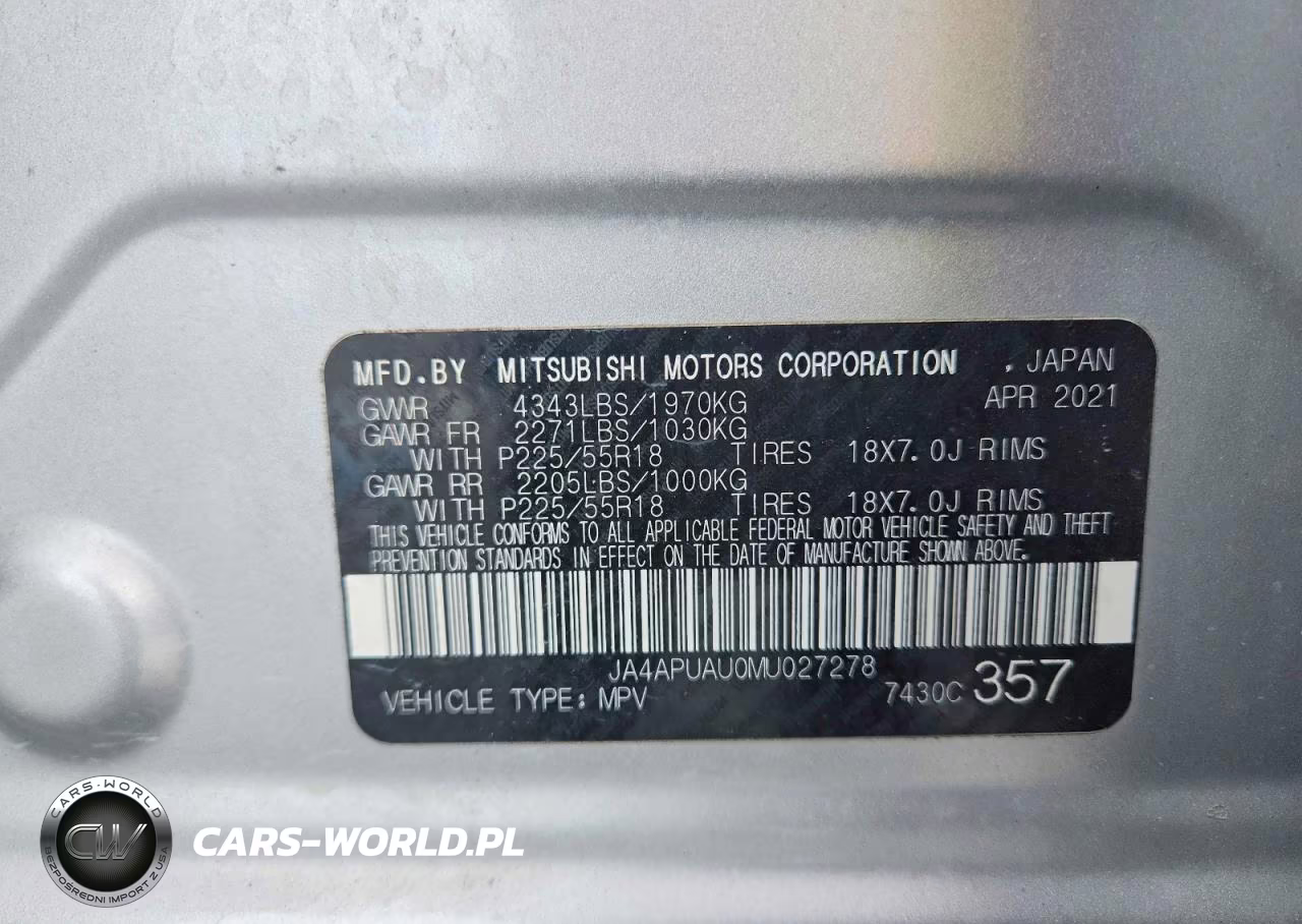 2021 Mitsubishi Outlander Sport Es VIN:JA4APUAU0MU027278 - 12