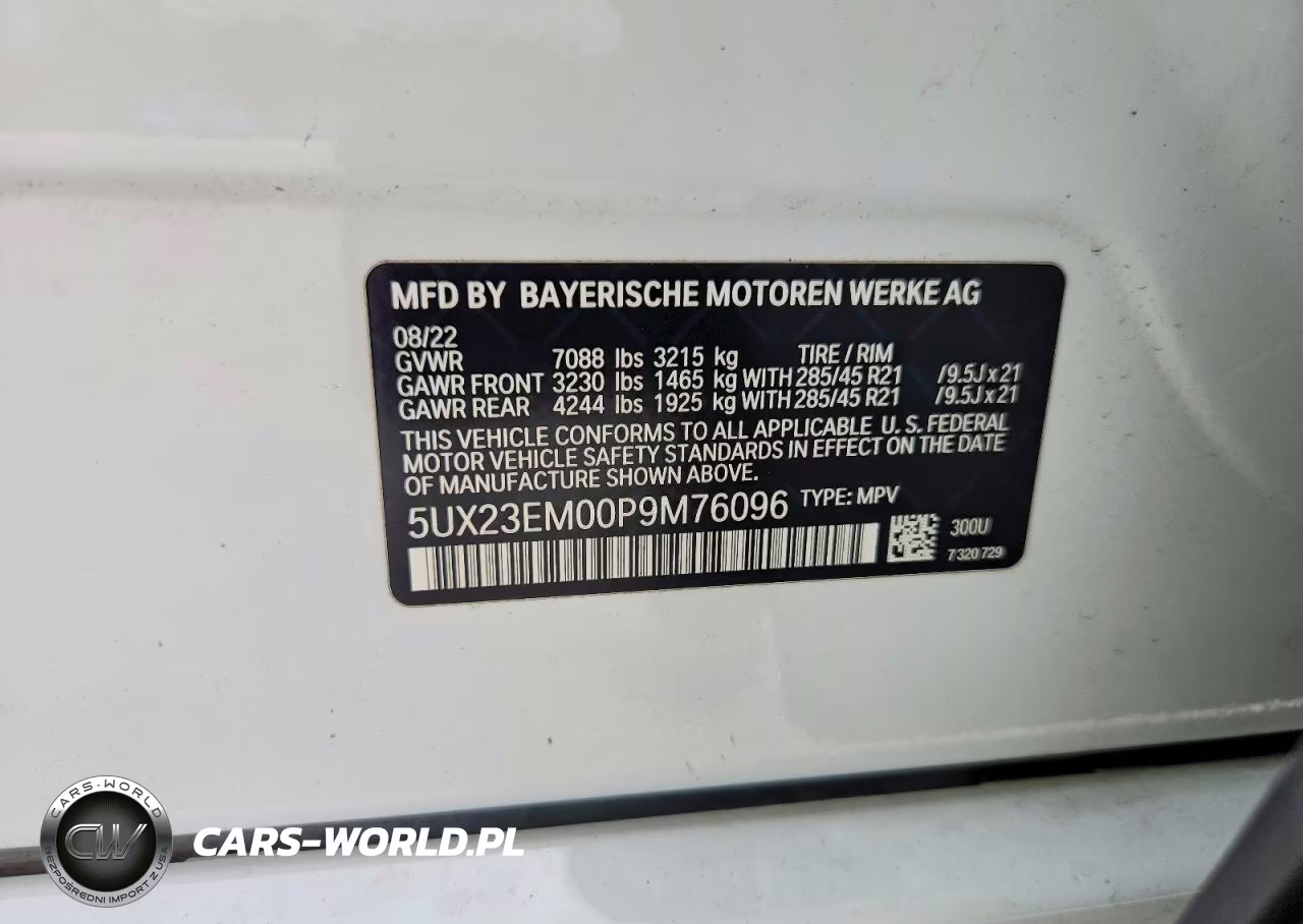 2023 BMW X7 xDrive40I VIN:5UX23EM00P9M76096 - 13