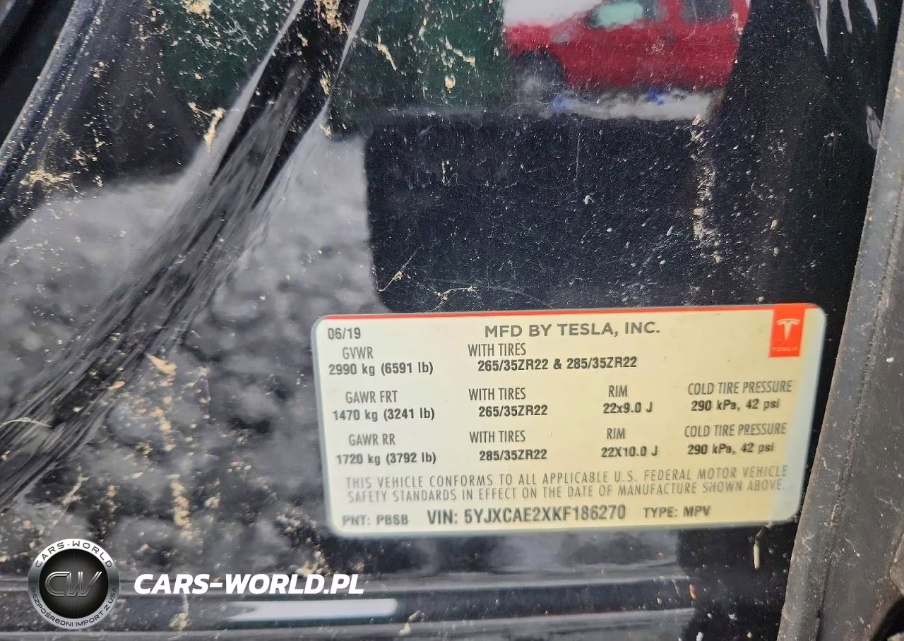 2019 Tesla Model X VIN:5YJXCAE2XKF186270 - 12