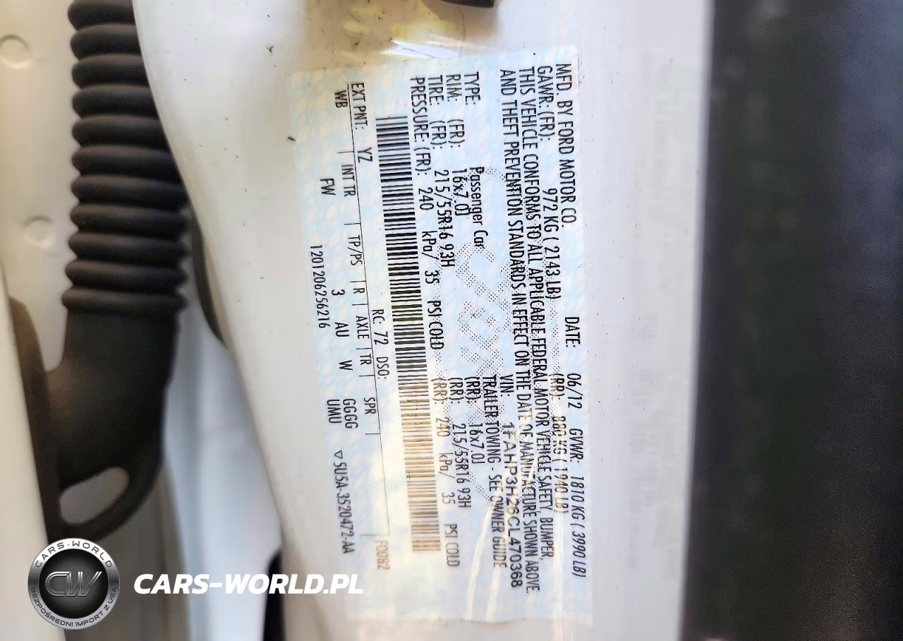 2012 Ford Focus Sel VIN:1FAHP3H26CL470368 - 12