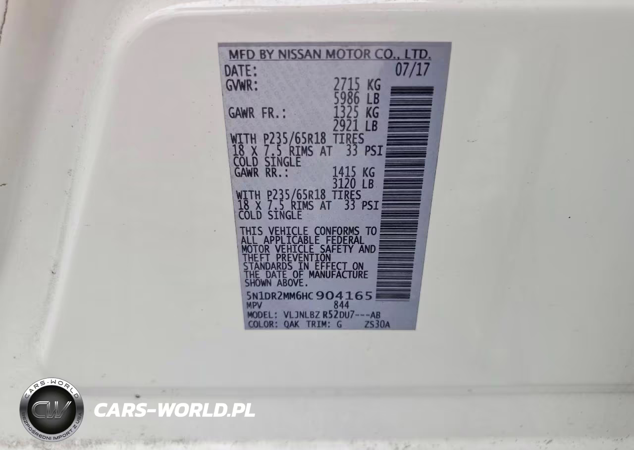 2017 Nissan Pathfinder S VIN:5N1DR2MM6HC904165 - 13