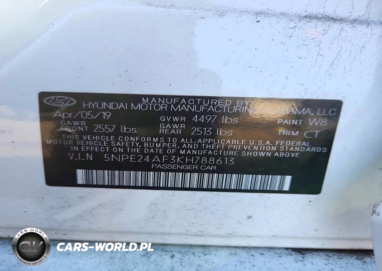 2019 Hyundai Sonata Se VIN:5NPE24AF3KH788613 - 13