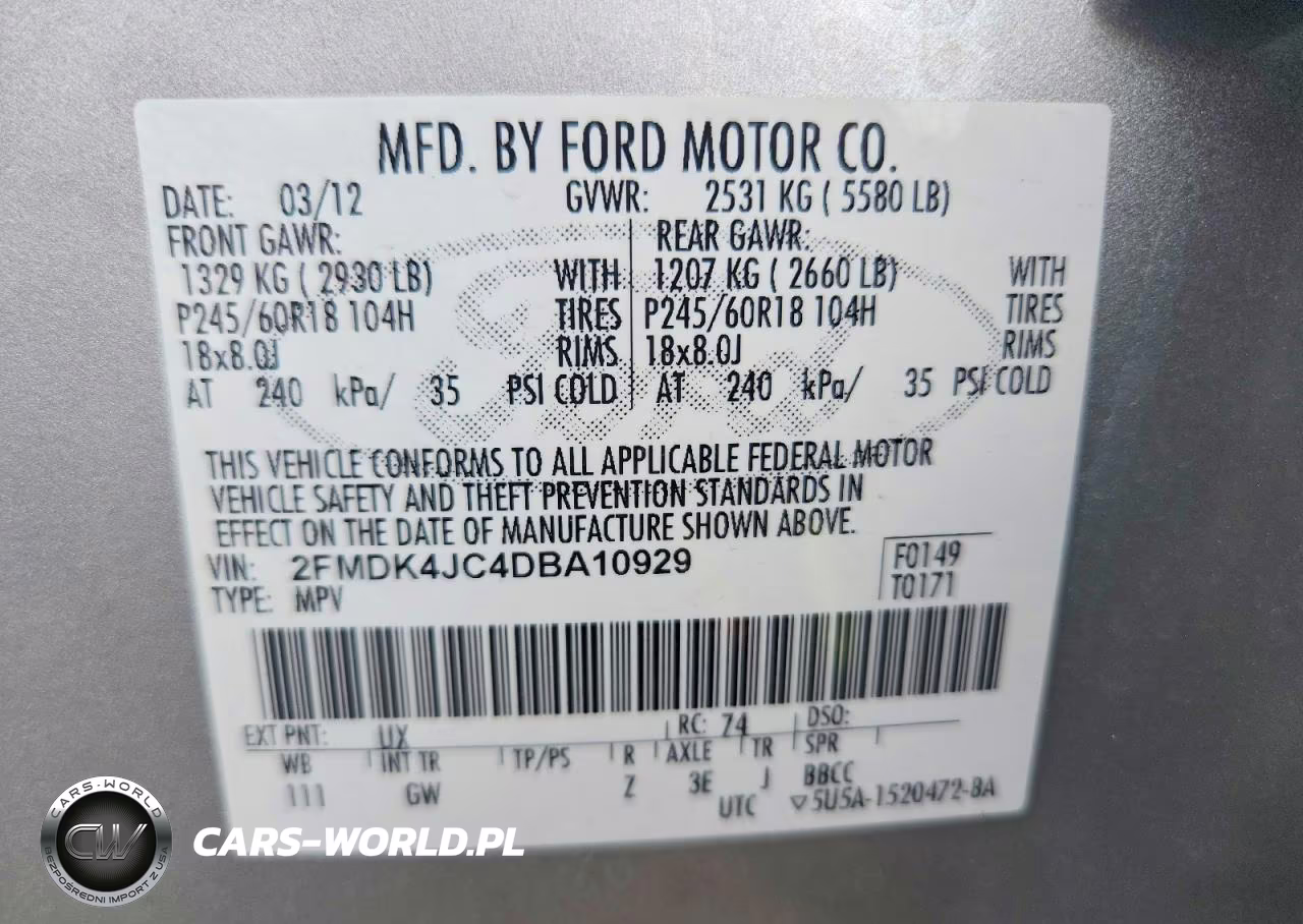 2013 Ford Edge Sel VIN:2FMDK4JC4DBA10929 - 13