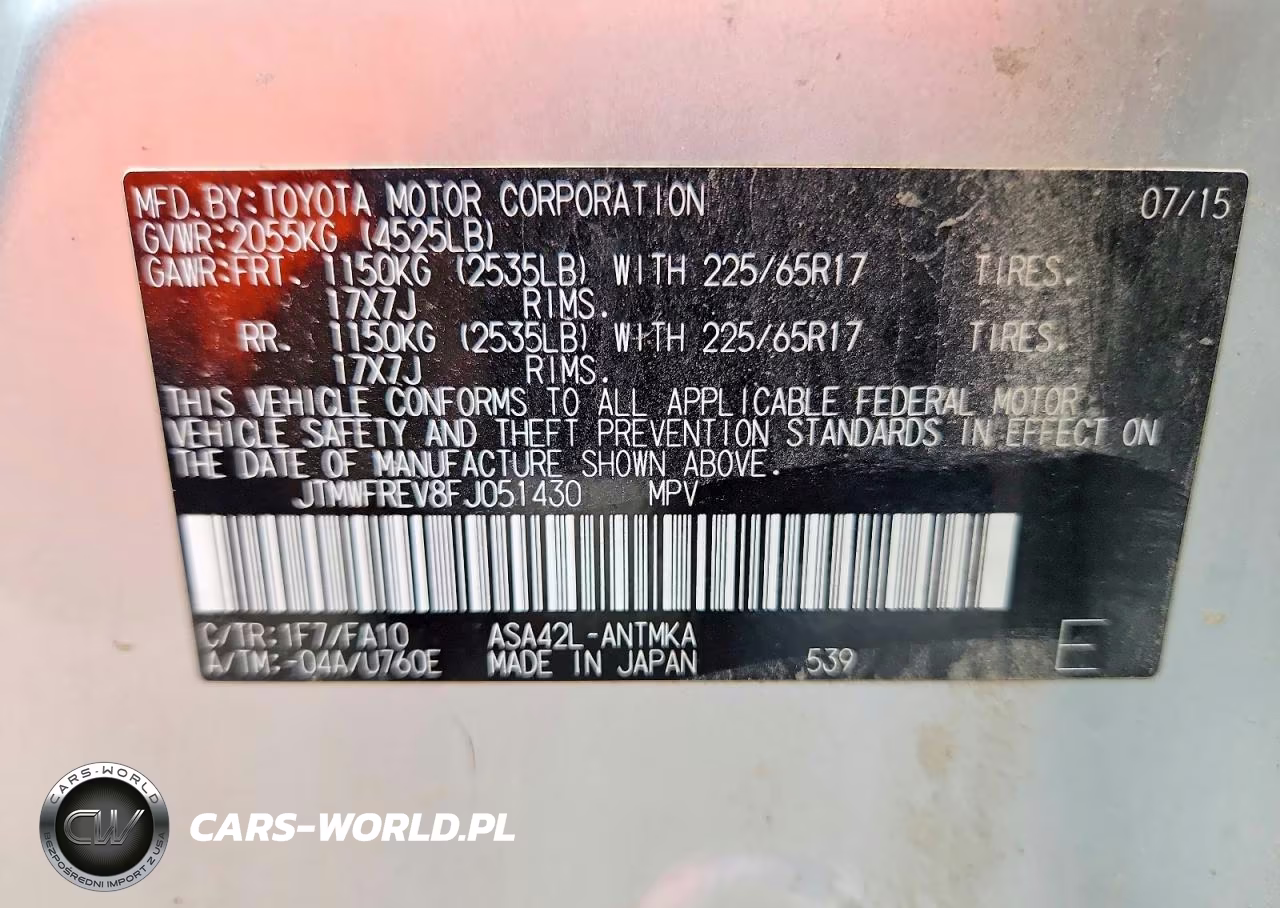 2015 Toyota Rav4 Xle VIN:JTMWFREV8FJ051430 - 14