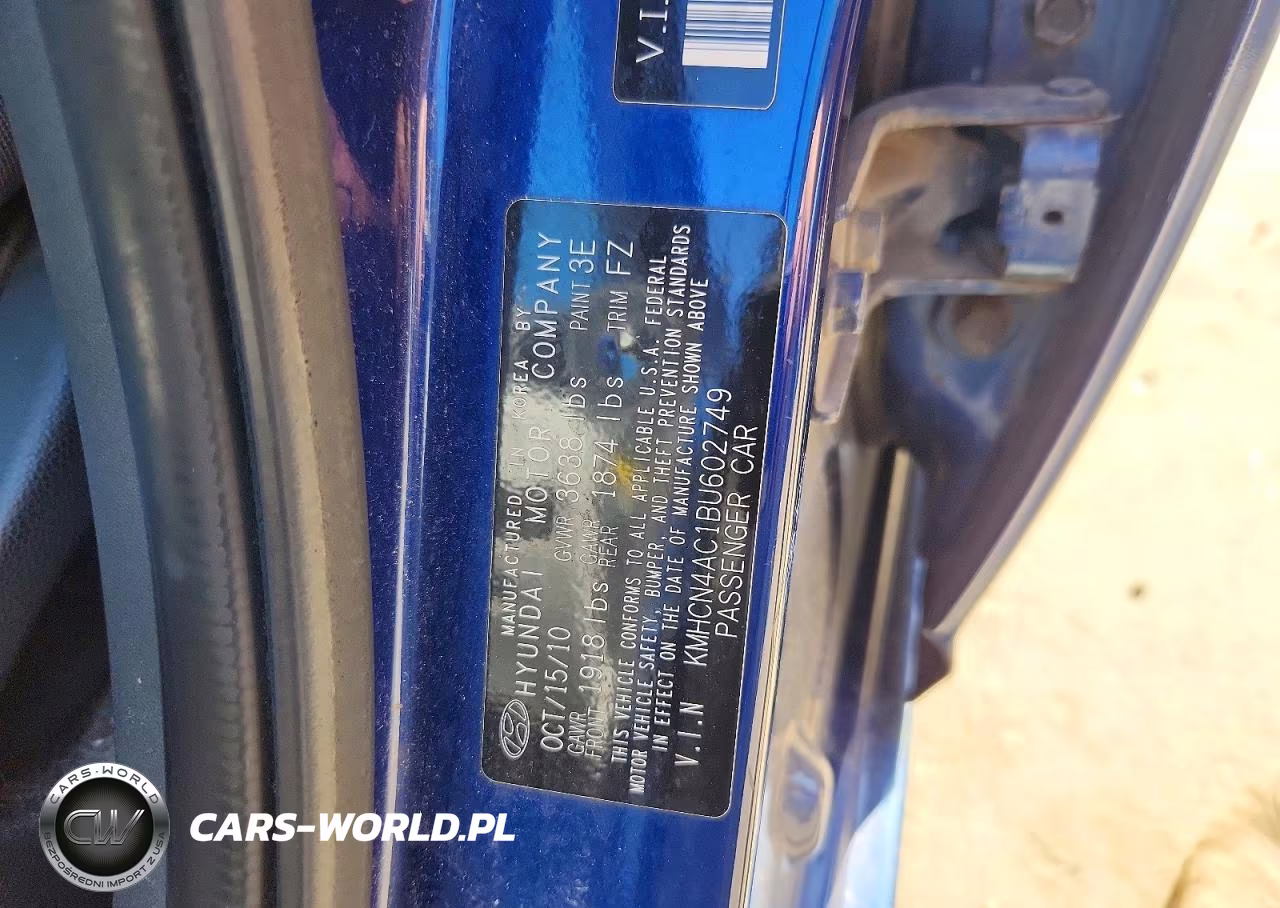 2011 Hyundai Accent Gls VIN:KMHCN4AC1BU602749 - 12