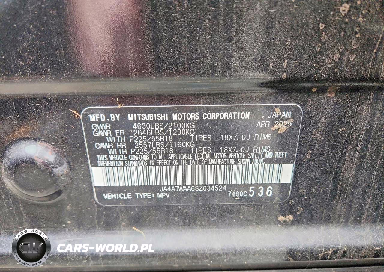 2025 Mitsubishi Eclipse Cross Se VIN:JA4ATWAA6SZ034524 - 14