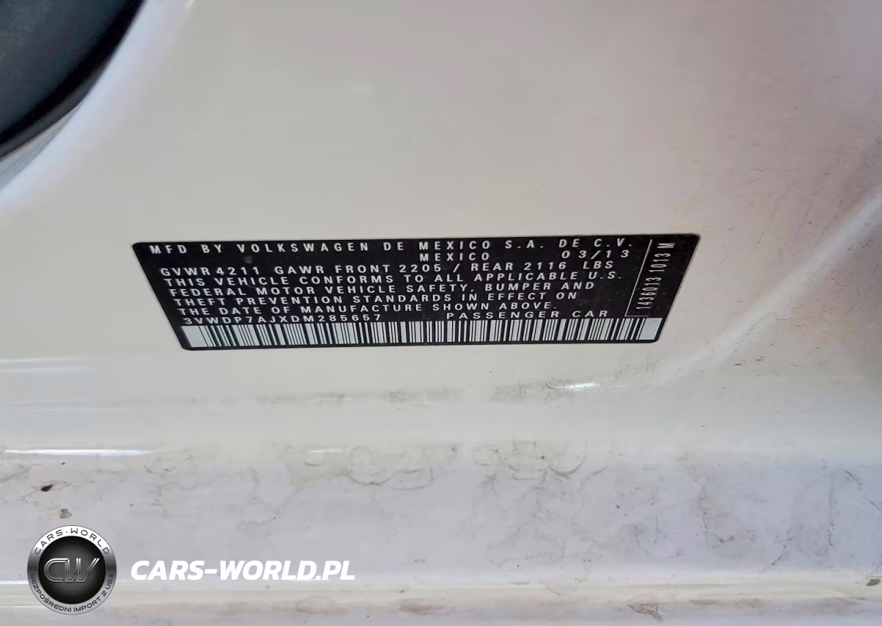 2013 Volkswagen Jetta Se VIN:3VWDP7AJXDM285657 - 13