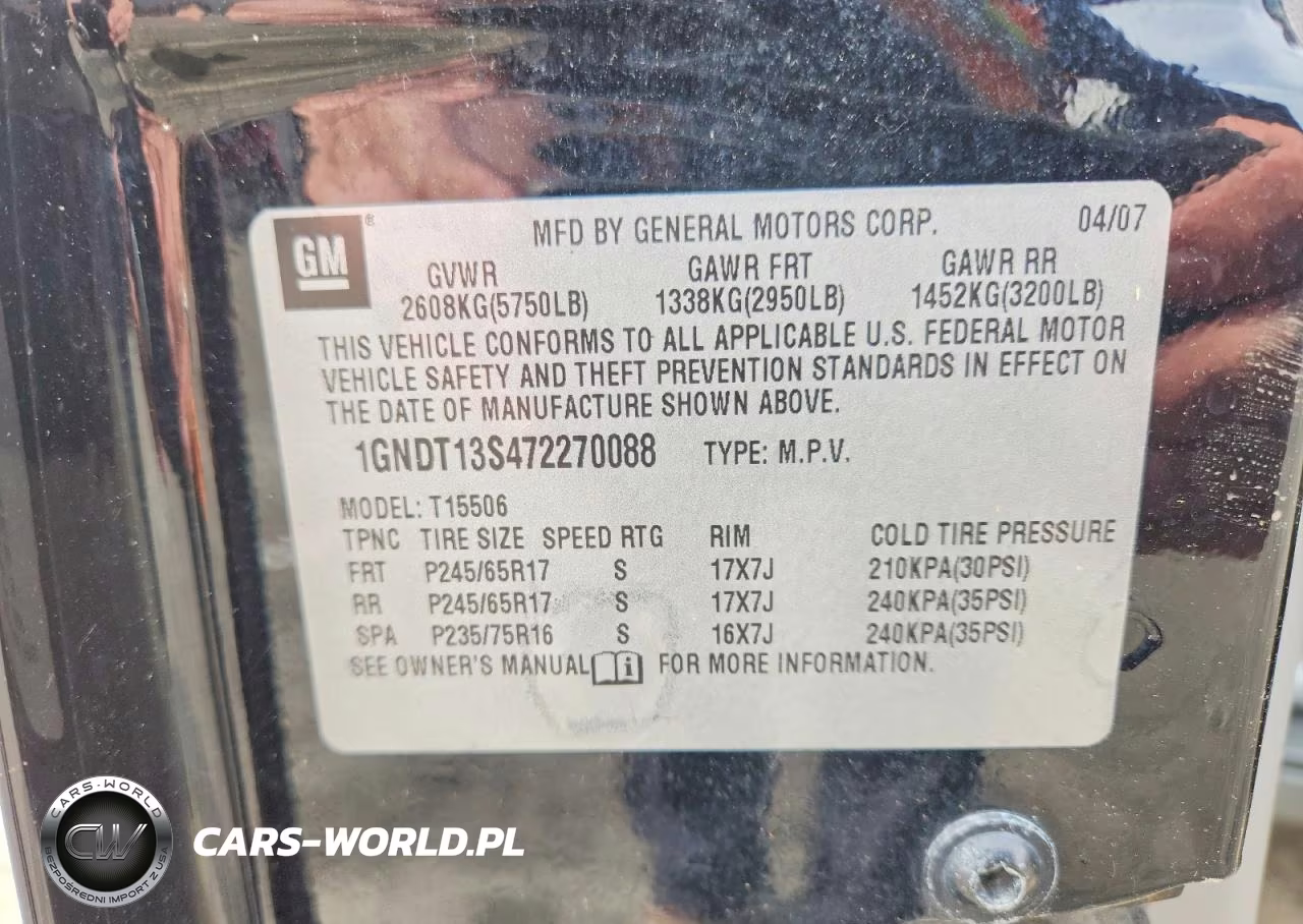 2007 Chevrolet Trailblazer Ls VIN:1GNDT13S472270088 - 13