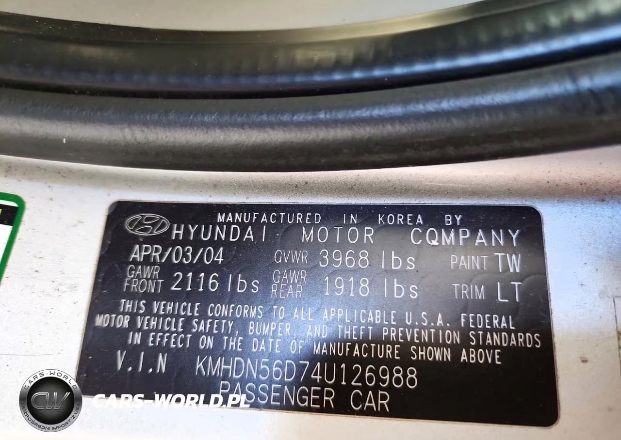 2004 Hyundai Elantra Gt VIN:KMHDN56D74U126988 - 12