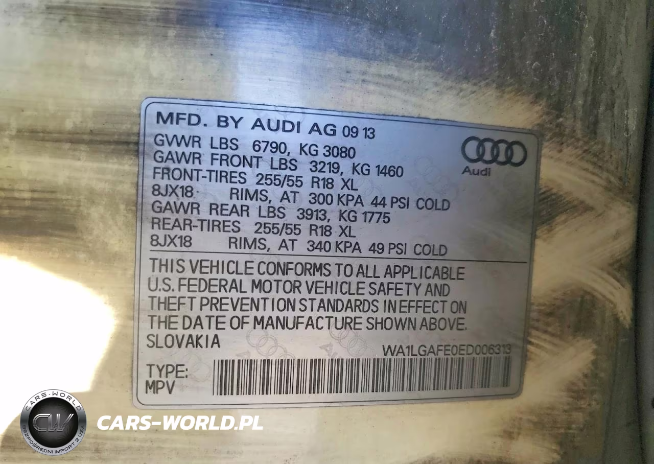 2014 Audi Q7 Premium Plus VIN:WA1LGAFE0ED006313 - 13