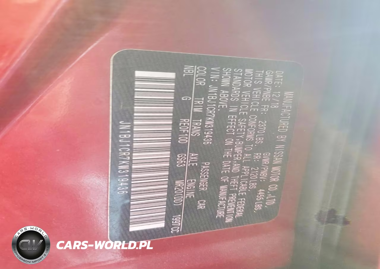 2019 Nissan Rogue Sport Sl VIN:JN1BJ1CR7KW319436 - 13