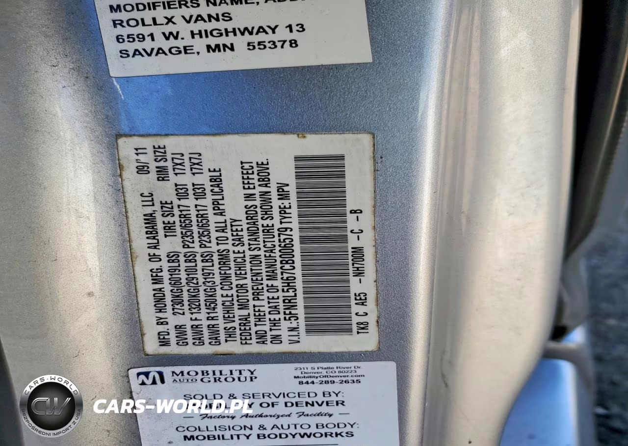 2012 Honda Odyssey Exl VIN:5FNRL5H67CB006579 - 13