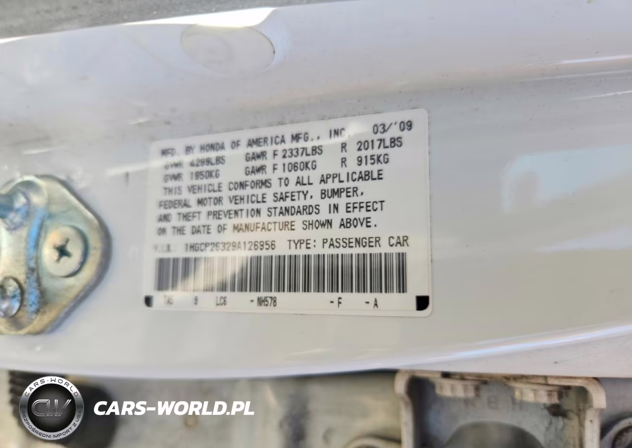 2009 Honda Accord Lx VIN:1HGCP26329A126956 - 13