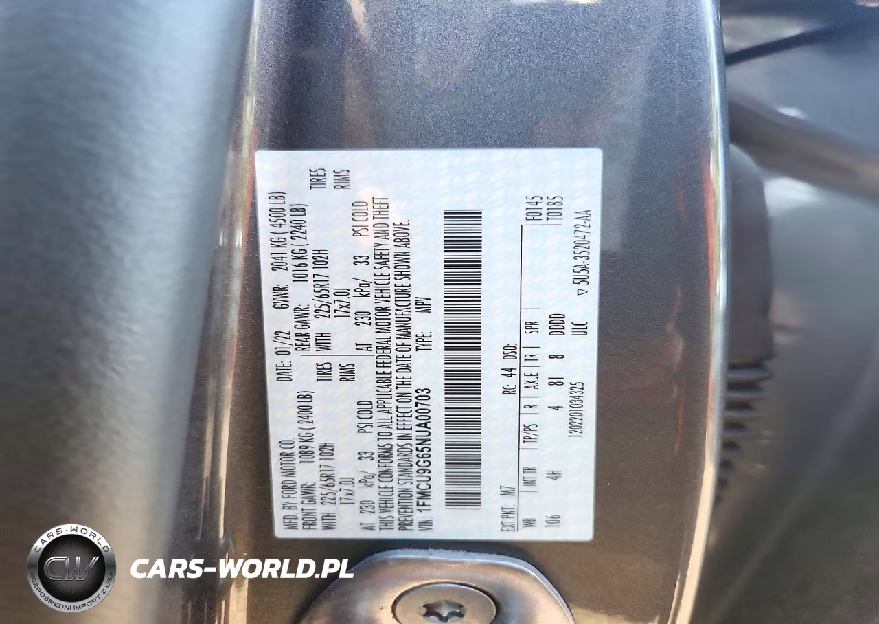 2022 Ford Escape Se VIN:1FMCU9G65NUA00703 - 12