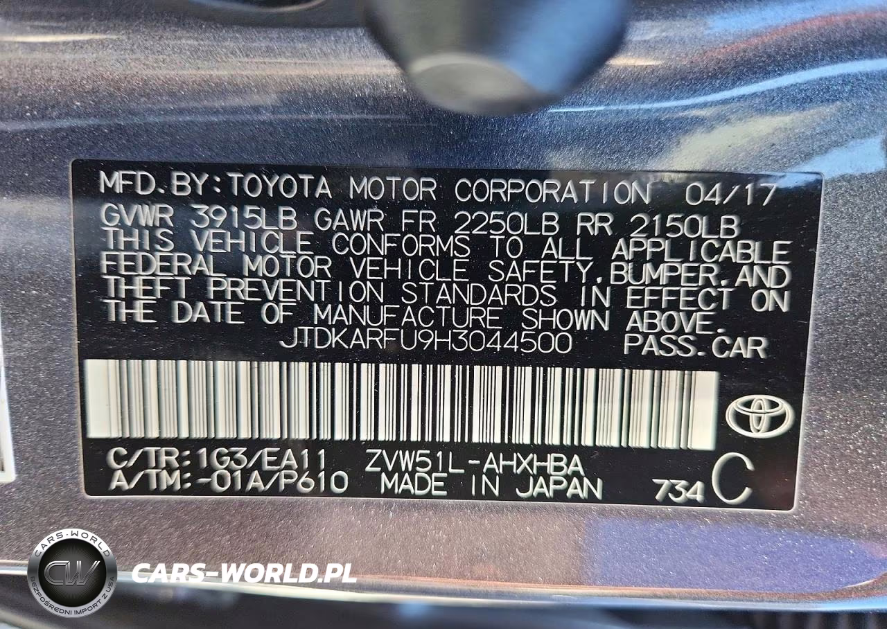 2017 Toyota Prius Three Touring VIN:JTDKARFU9H3044500 - 12