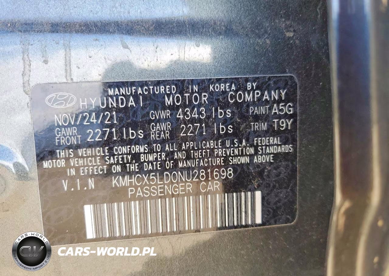 2022 Hyundai Ioniq Limited VIN:KMHCX5LD0NU281698 - 12