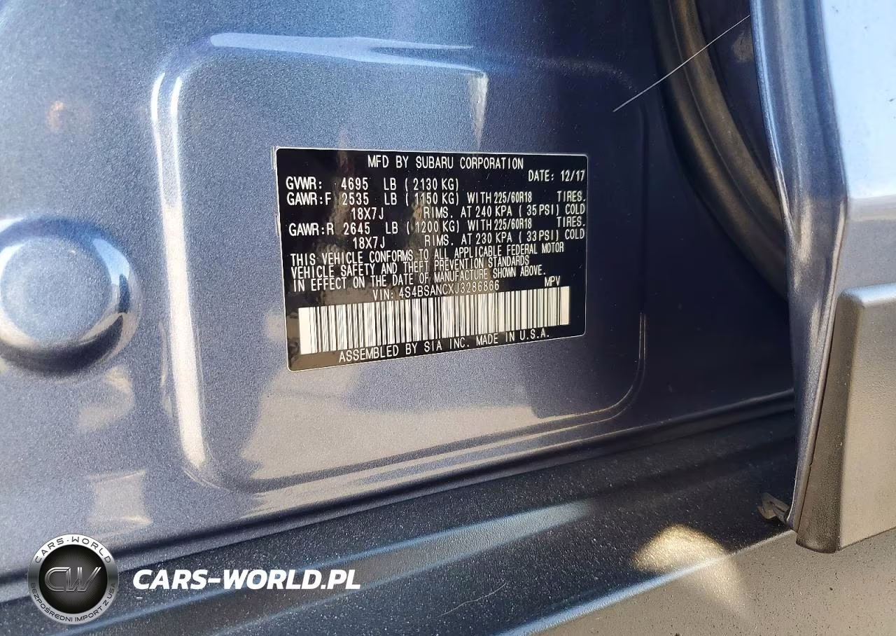 2018 Subaru Outback 2.5I Limited VIN:4S4BSANCXJ3286866 - 13