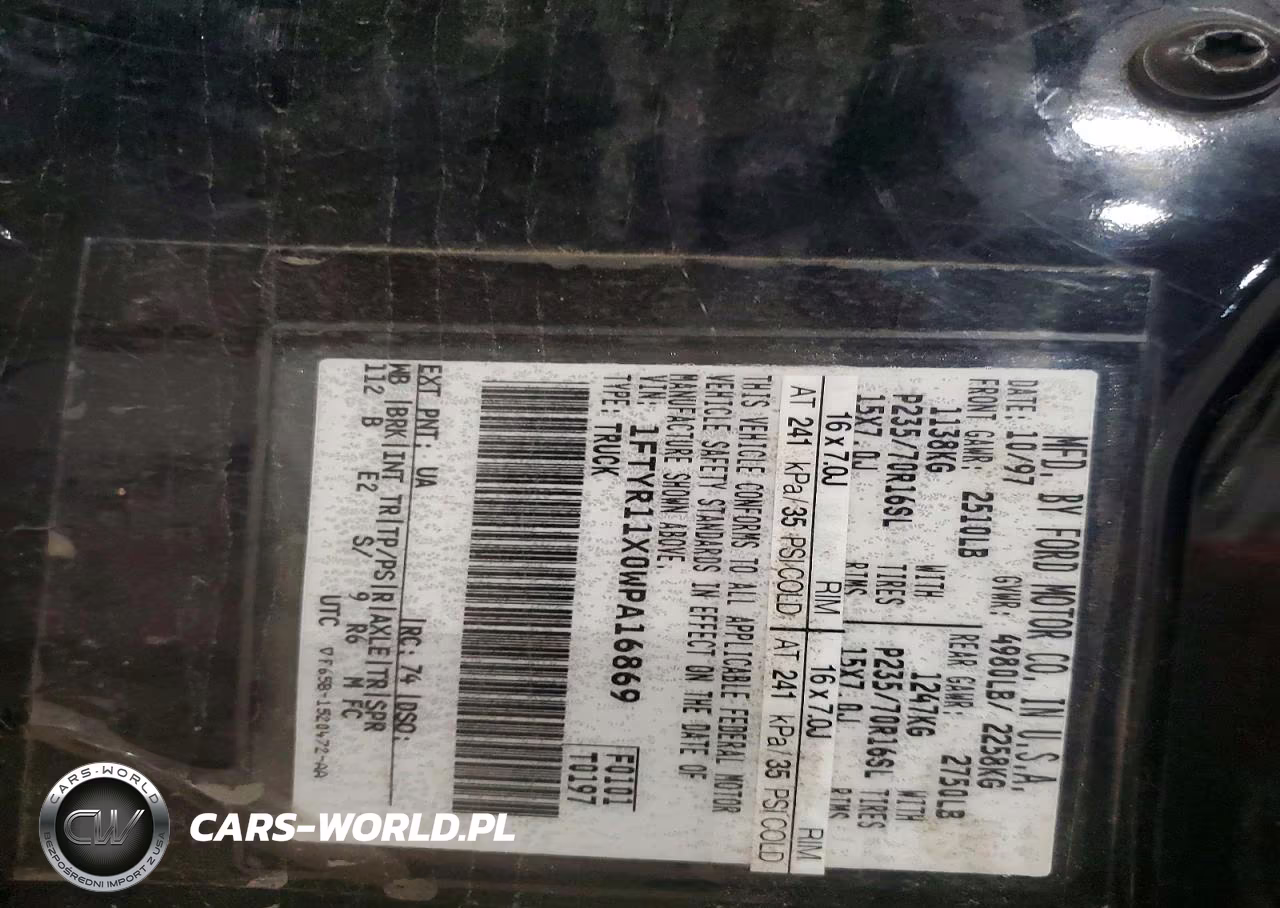 1998 Ford Ranger VIN:1FTYR11X0WPA16869 - 12