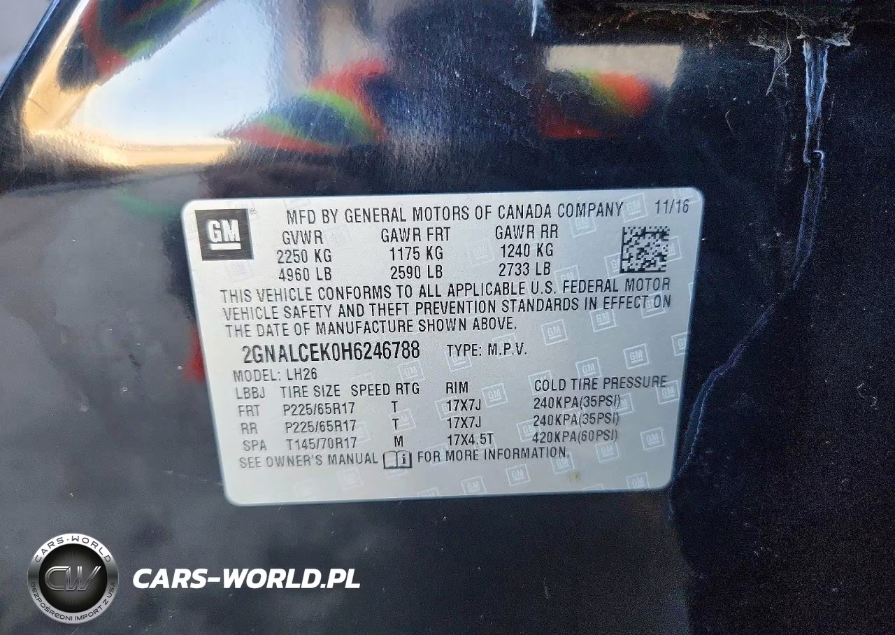 2017 Chevrolet Equinox Lt VIN:2GNALCEK0H6246788 - 13