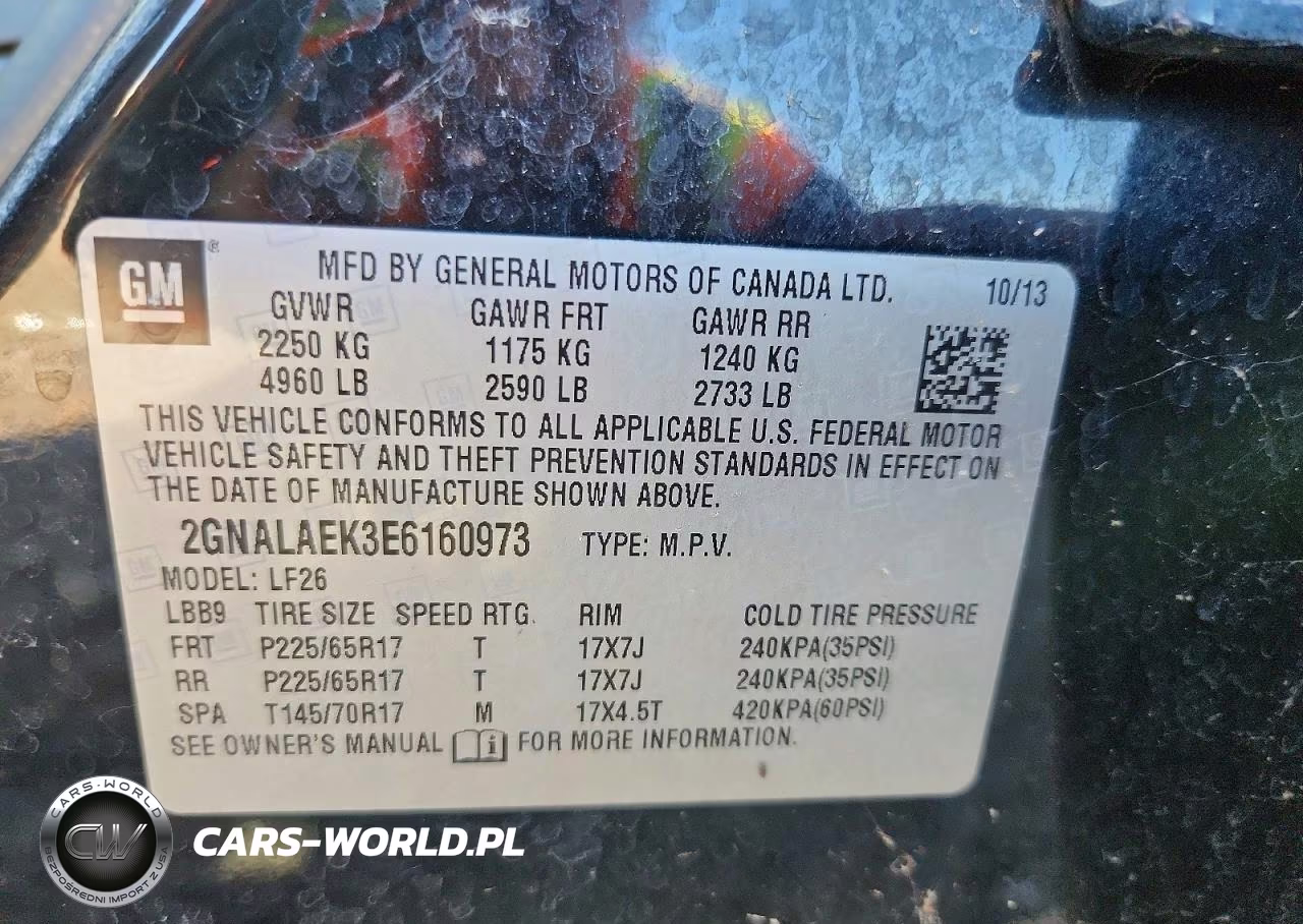 2014 Chevrolet Equinox Ls VIN:2GNALAEK3E6160973 - 13