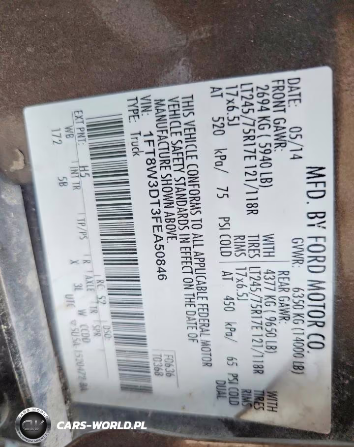 2015 Ford F350 Super Duty VIN:1FT8W3DT3FEA50846 - 13