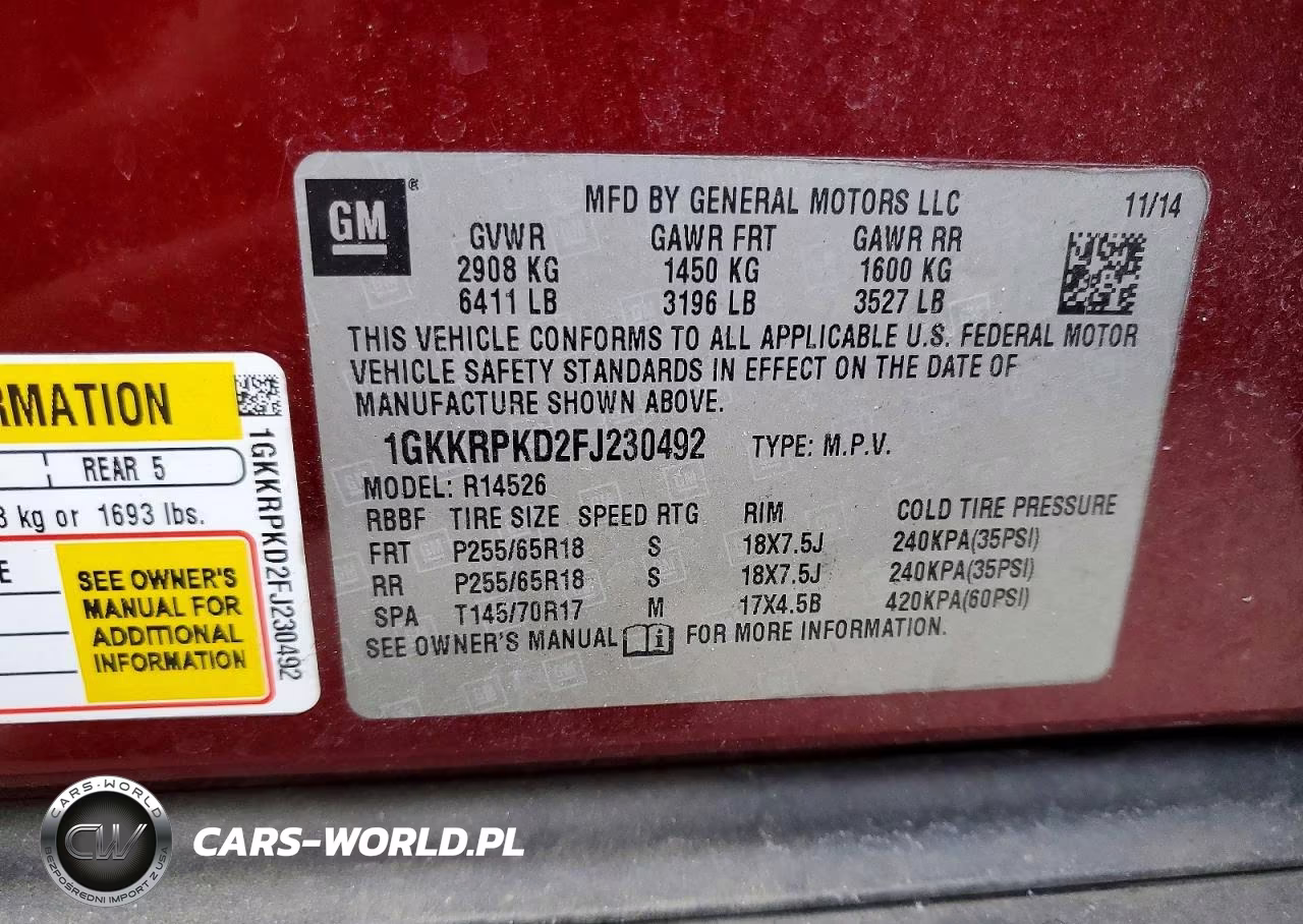 2015 GMC Acadia Sle VIN:1GKKRPKD2FJ230492 - 13