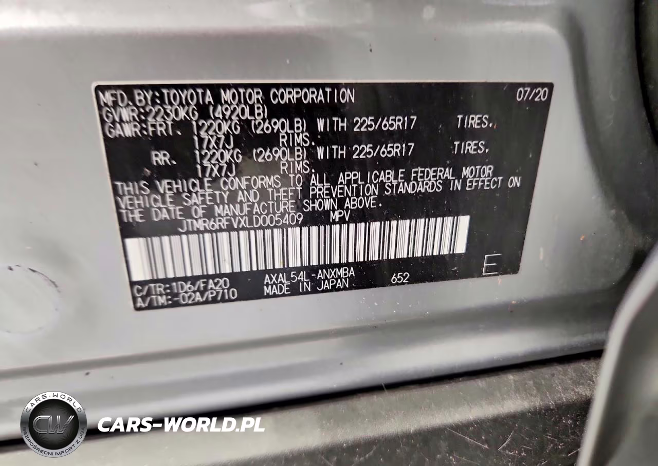 2020 Toyota Rav4 Hybrid Xle VIN:JTMR6RFVXLD005409 - 13