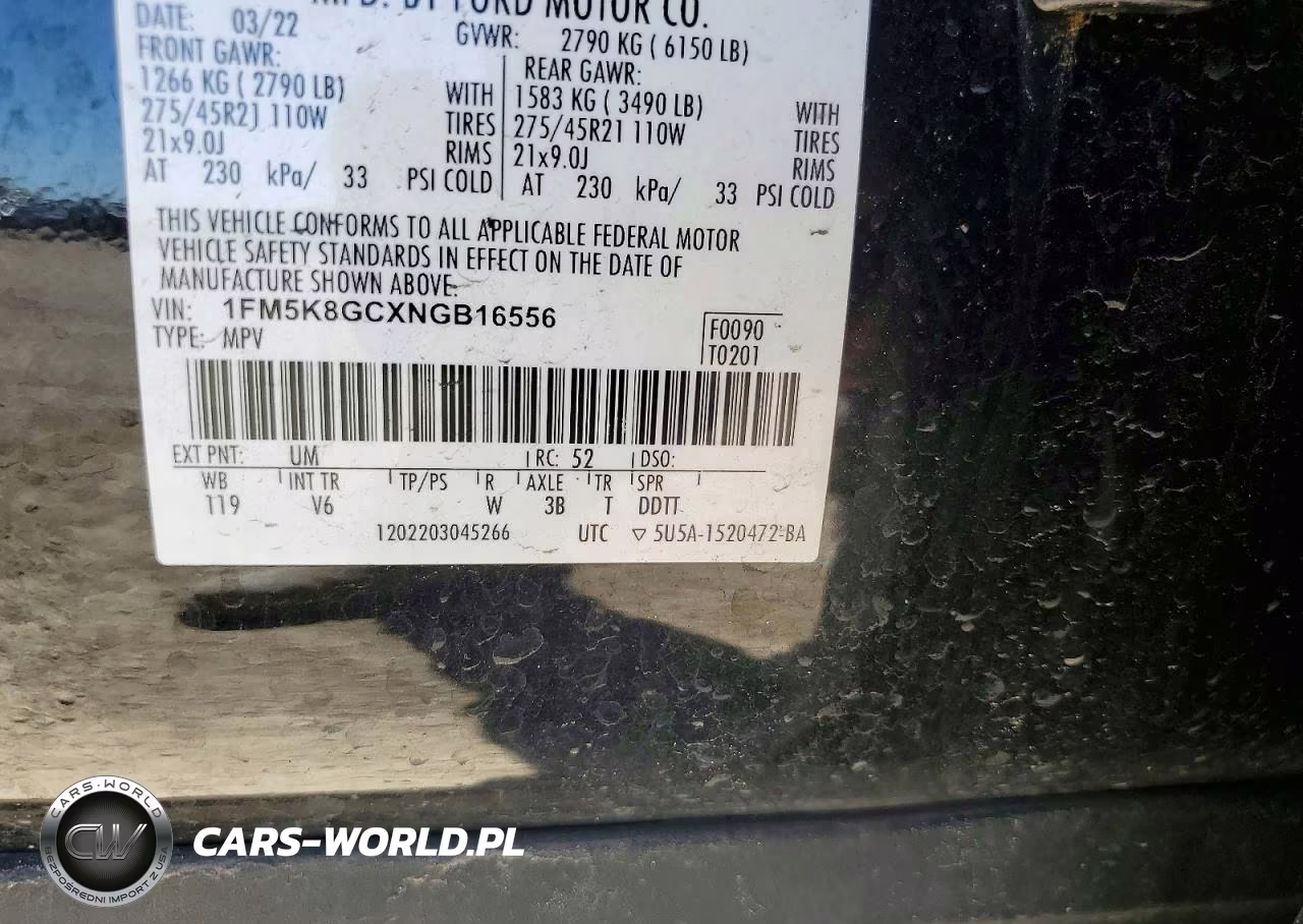 2022 Ford Explorer St VIN:1FM5K8GCXNGB16556 - 13