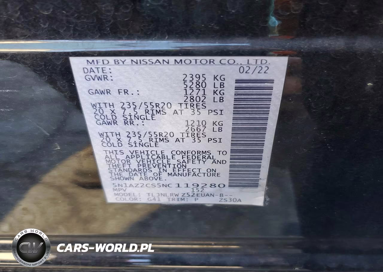 2022 Nissan Murano Sl VIN:5N1AZ2CS5NC119280 - 14