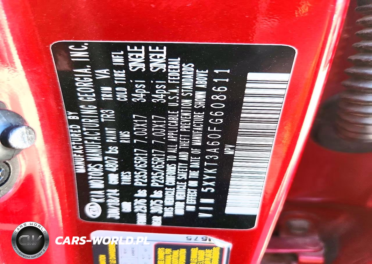 2015 Kia Sorento Lx VIN:5XYKT3A60FG608611 - 13
