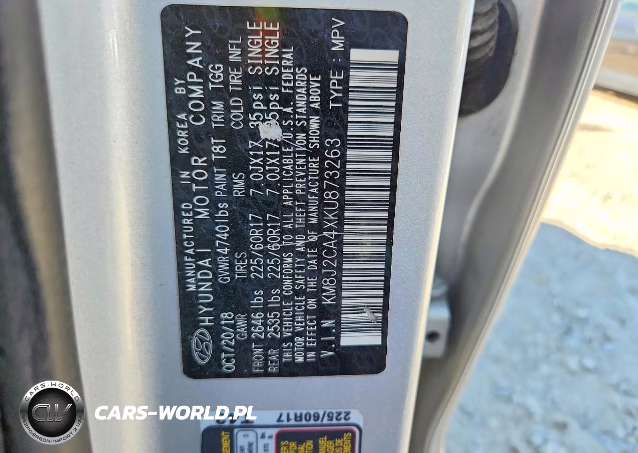 2019 Hyundai Tucson Se VIN:KM8J2CA4XKU873263 - 12